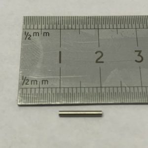 Crimp tube next to a ruler